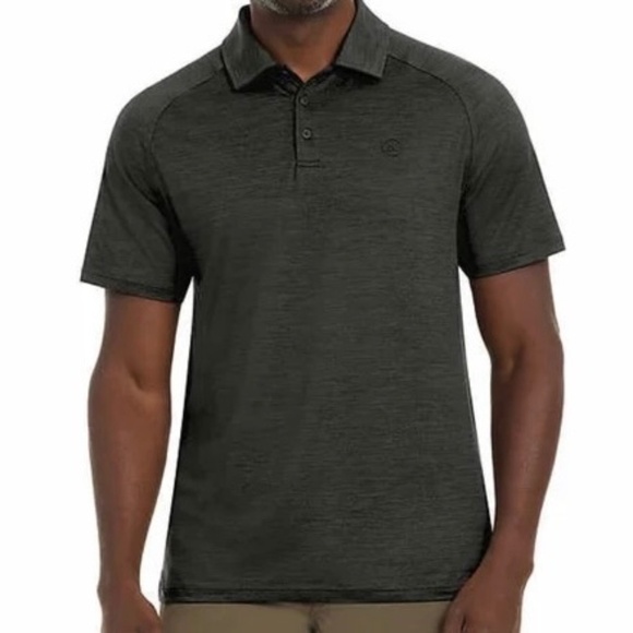 Hurley Men's Performance Polo, Short Sleeve, Heathered Black, Large, NWT - Picture 1 of 14